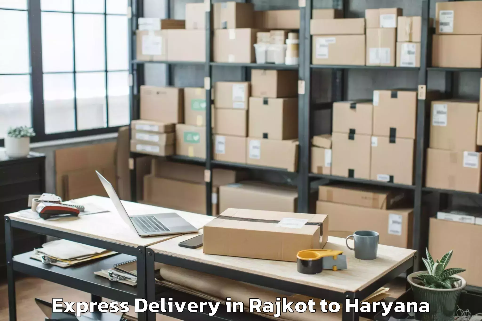 Book Rajkot to Mittals Mega Mall Express Delivery Online